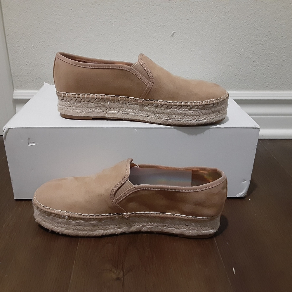 Circus by Sam Edelman Tan Espadrille Platform Slip-Ons - Picture 2 of 3